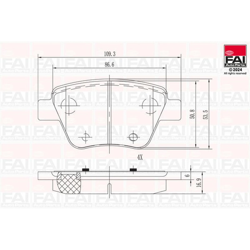 FAI Rear Brake Pad Set BP148