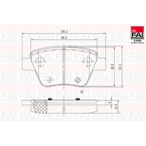 FAI Rear Brake Pad Set BP148