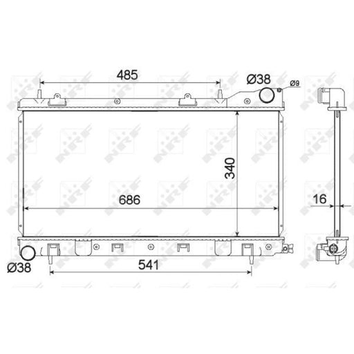 NRF Engine Radiator 53595
