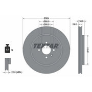 Textar 2 x Vented Front Brake Discs 92170203-x2