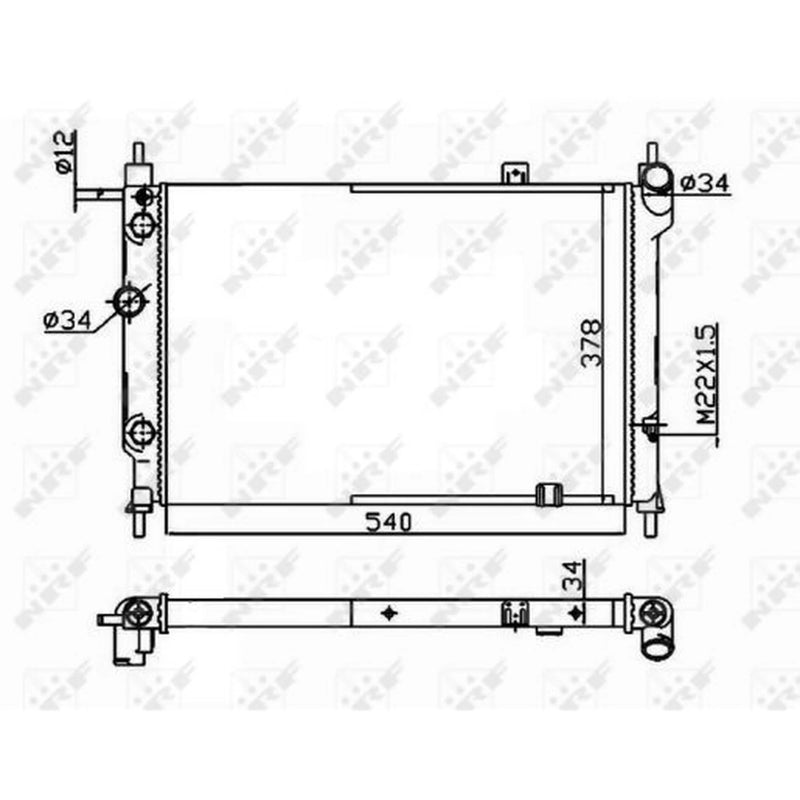 NRF Engine Radiator 514647