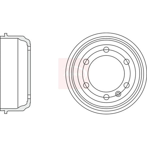 Apec Brake Drum Assembly Rear DRM9969