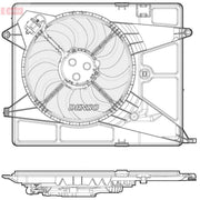 Denso Engine Cooling Fan DER15005