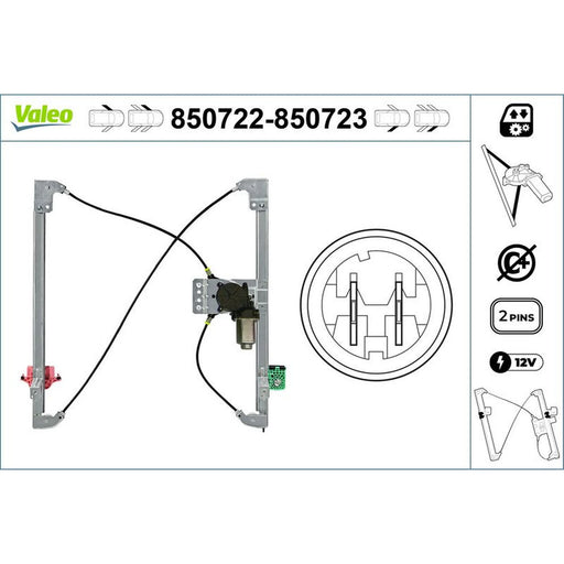 Valeo Electric Window Regulator Lifter Left Front 850722