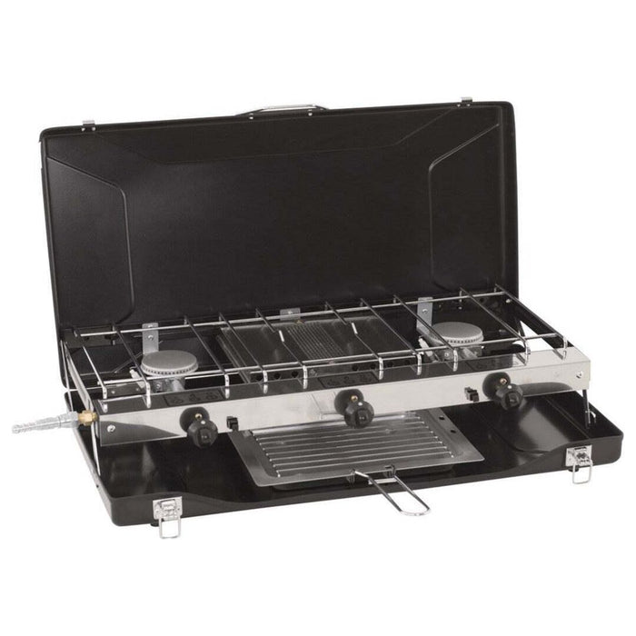 Outwell Appetizer Trio 2 Burner LPG Gas Camping Stove With Grill 1500W - Outwell - Van Life Living