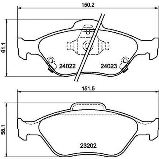 Mintex Front Brake Pad Set MDB2769