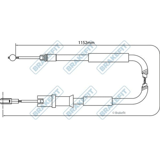 Apec Handbrake Cable Right Rear BBC3293