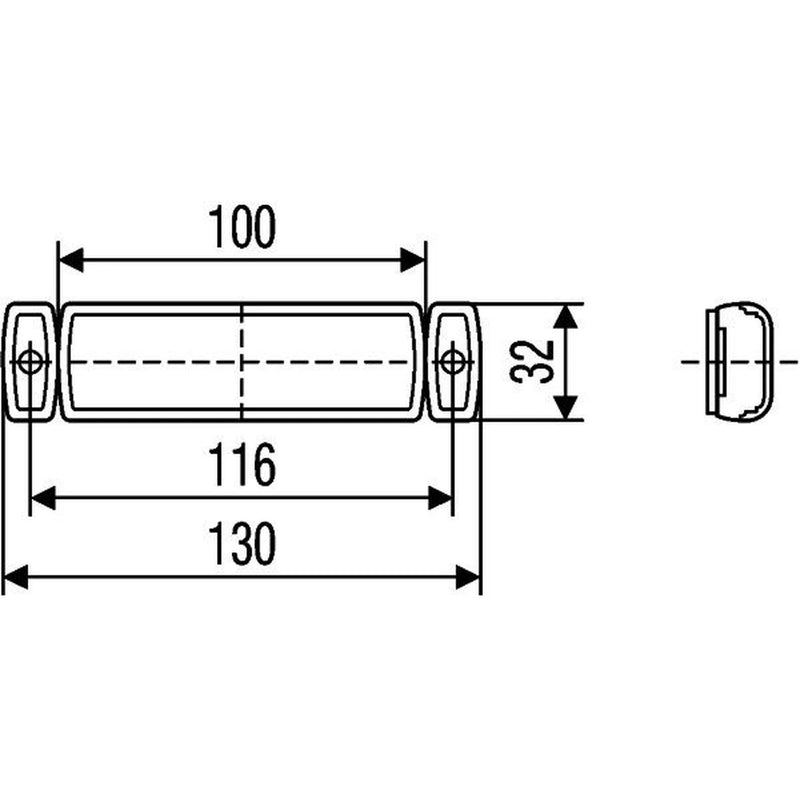 Hella Side Marker Light Wide High 2PS 008 645-601