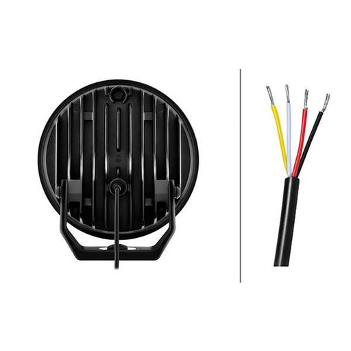 Hella Spotlight Vf Blade Aux. Black 7 Round W/A Po R 5 frontal sided 1FJ 357 1FJ 357 198-071
