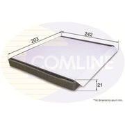 Comline Cabin Air Filter (Pollen Filter) EKF203