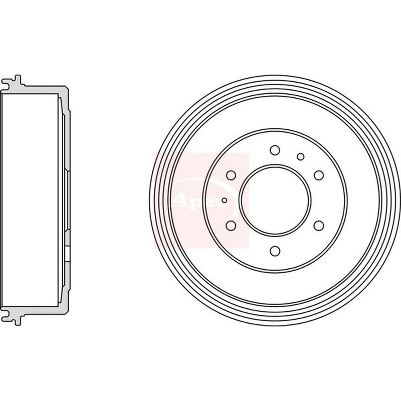 Apec Brake Drum Assembly Rear DRM9208