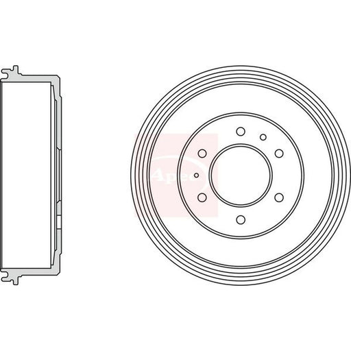 Apec Brake Drum Assembly Rear DRM9208