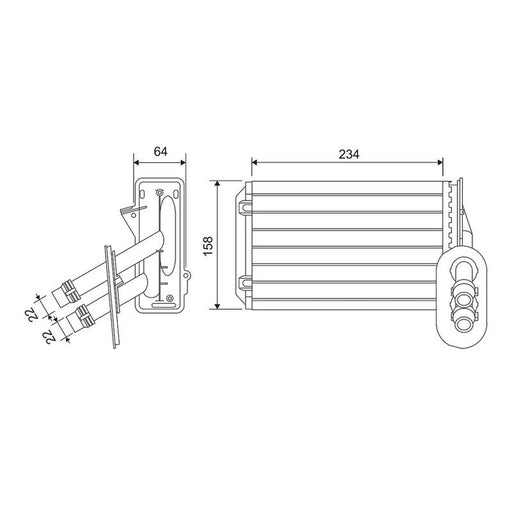 Valeo Heater Matrix Core Heat Exchanger 811501