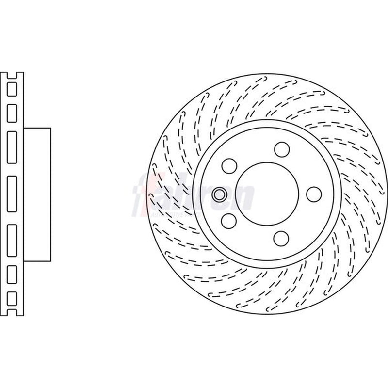 Fahren Front Brake Vented Discs & Pads fits VW Touareg 2004-2018 3.0 3.6