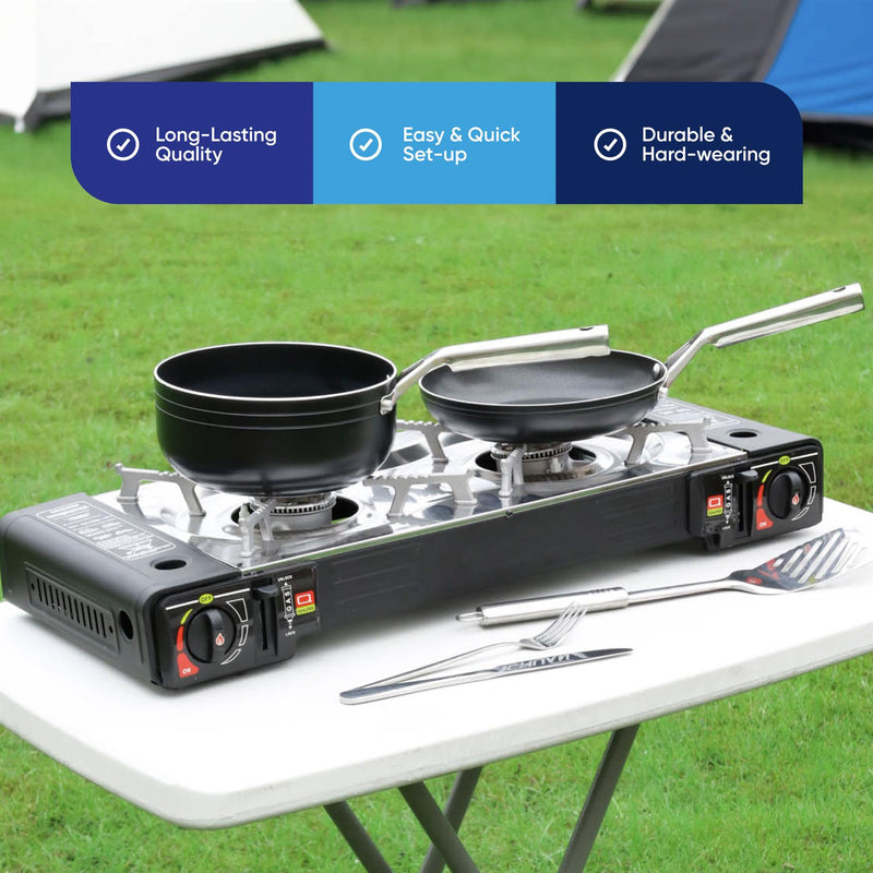 Leisureiwze Gourmet2 Double burner portable gas Cooking stove - Leisurewize - Van Life Living
