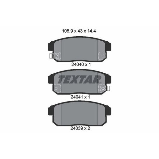 Textar Rear Brake Pad Set 2404001