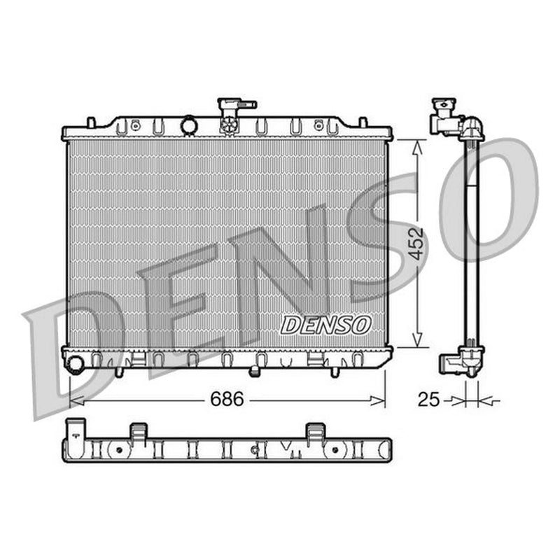 Denso Engine Radiator fits Nissan X-Trail 2011-2014