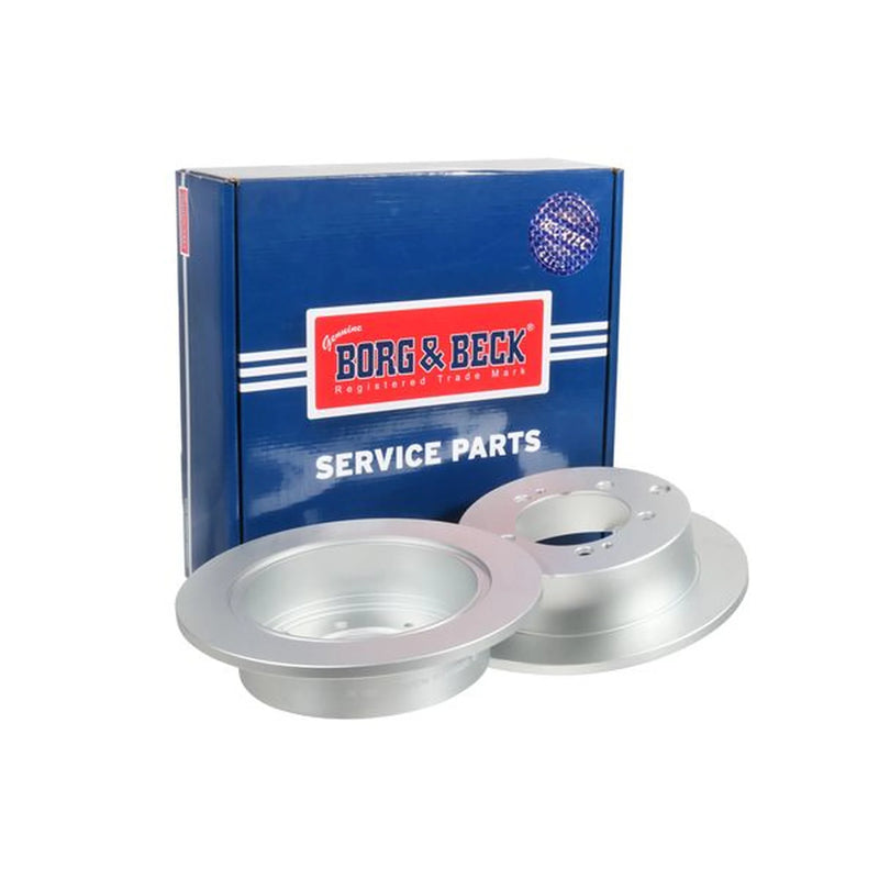 Borg & Beck 2 x Solid Rear Brake Discs BBD4556-x2