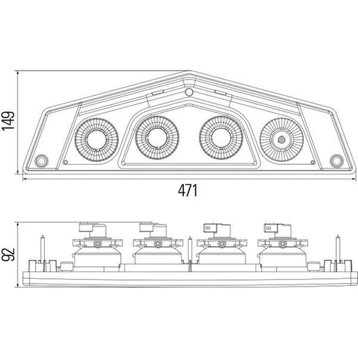 Hella Tail Light / Lamp P21W Left 2VP 012 570-151