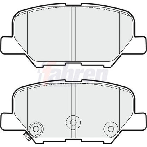 Fahren Rear Brake Pad Set fits Citroën C4 Aircross 2012 on 1.6