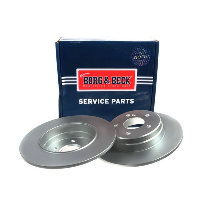 Borg & Beck 2 x Solid Rear Brake Discs BBD5080-x2