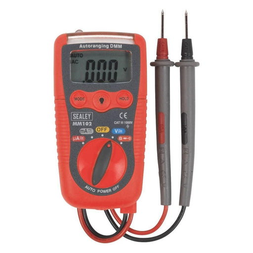 Sealey Professional Auto-Ranging Digital Multimeter mm102 Sealey  - Town Parts