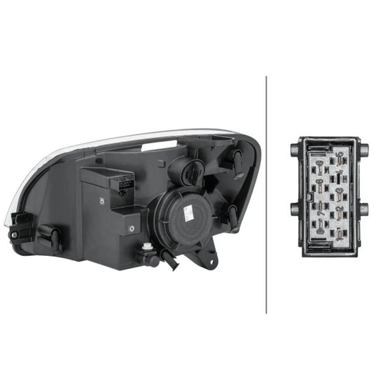 Hella Headlight Headlamp H4 Right 1EG 010 196-021
