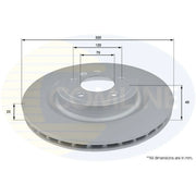 Comline 2 x Vented Rear Brake Discs ADC1282V-x2