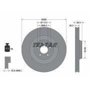Textar 2 x Vented Front Brake Discs 92184203