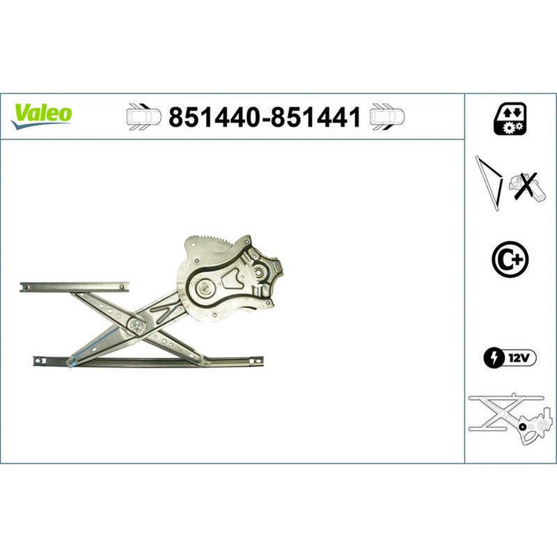 Valeo Electric Window Regulator Lifter Left Front 851440