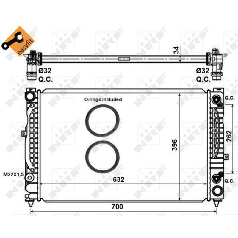 NRF Engine Radiator 519504