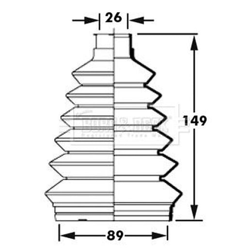 Borg & Beck Drive Shaft Bellow Kit Wheel Side Thermoplast BCB2367