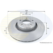 Comline 2 x Vented Front Brake Discs ADC1465V-x2