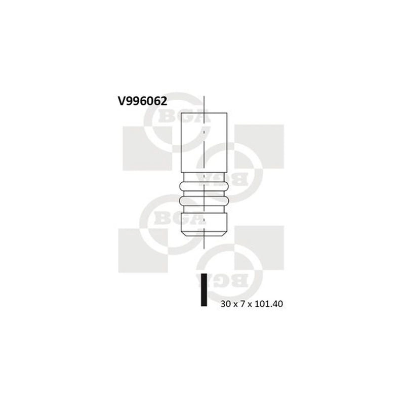 BGA Engine Exhaust Valve 30mm Head V996062