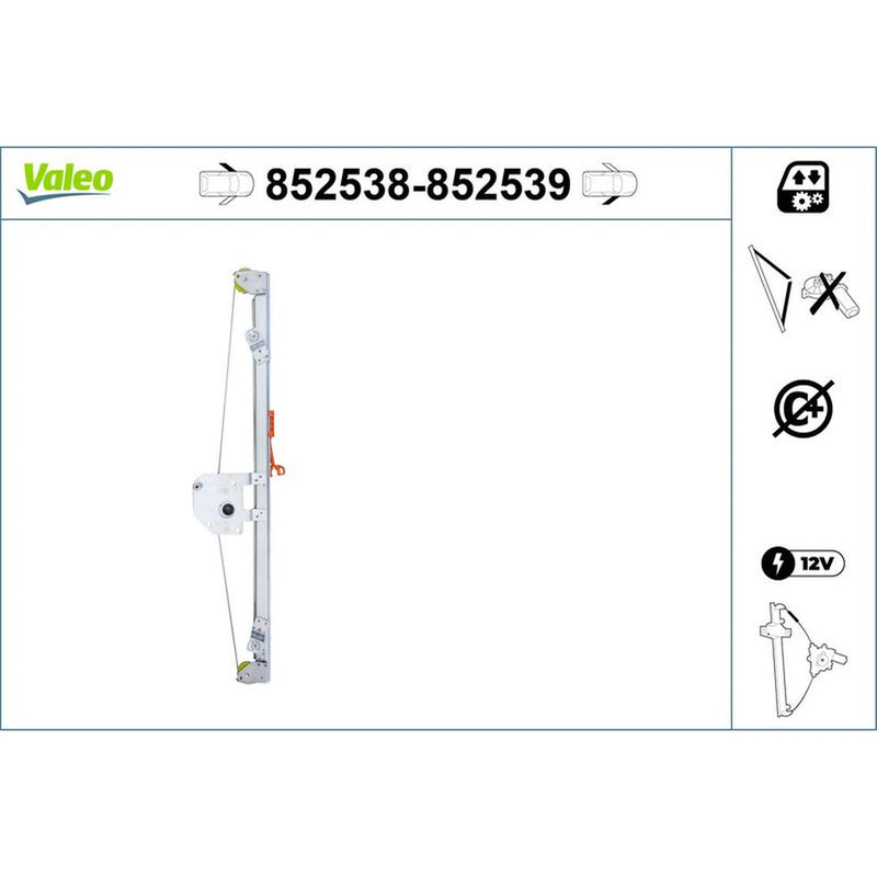 Valeo Electric Window Regulator Lifter Left Fr 852538