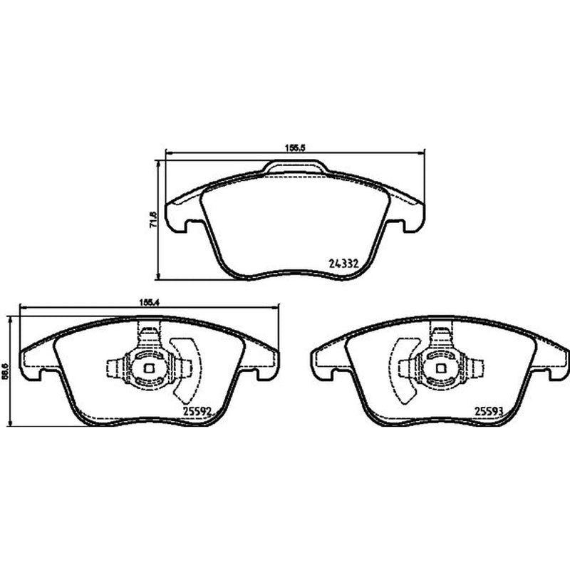 DON Front Brake Pad Set PCP1721