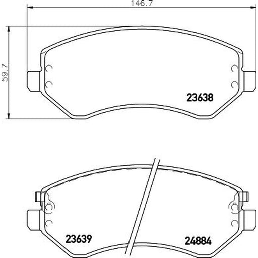 Mintex Front Brake Pad Set MDB2215
