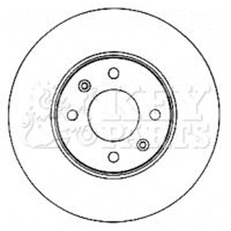 Key Parts 2 x Vented Front Brake Discs KBD4579-x2