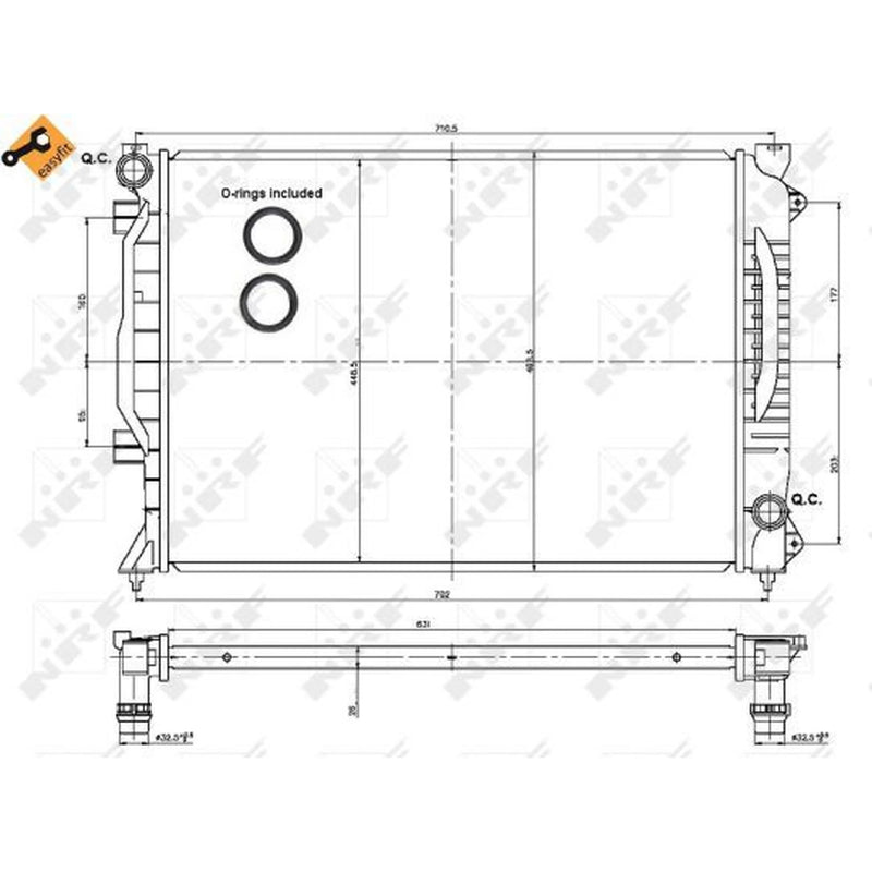 NRF Engine Radiator 53443