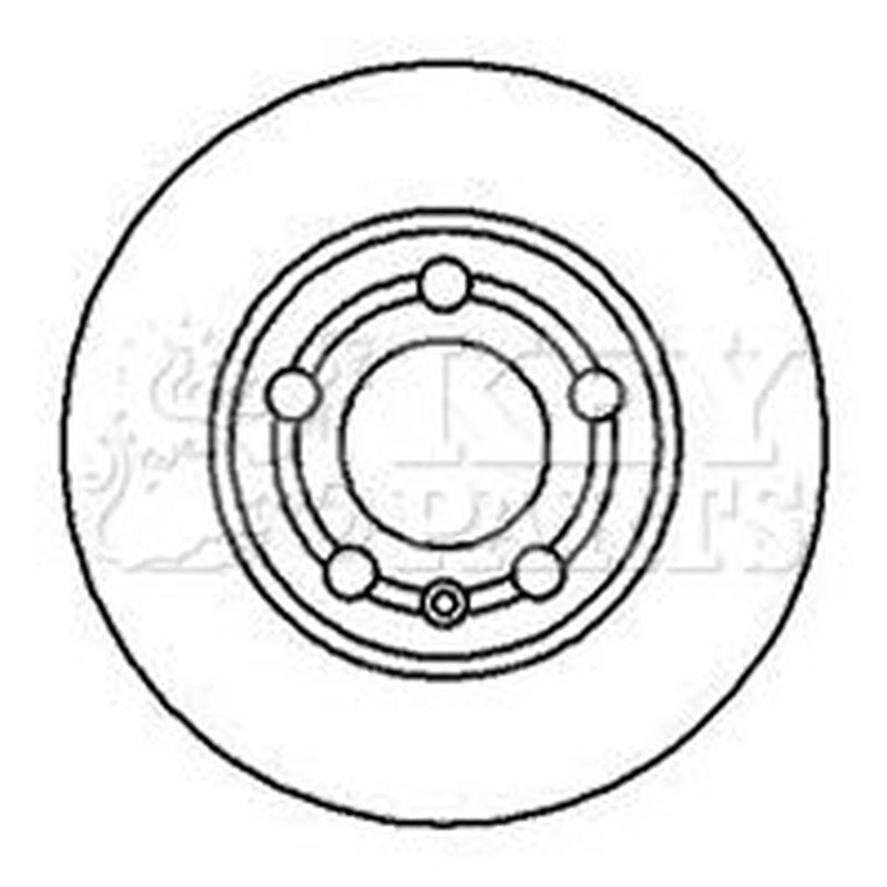 Key Parts 2 x Solid Rear Brake Discs KBD4065-x2