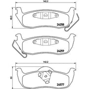 Mintex Rear Brake Pad Set MDB2706