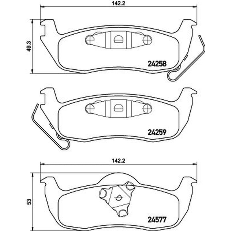 Mintex Rear Brake Pad Set MDB2706