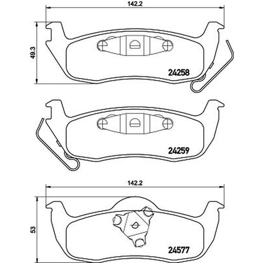 Mintex Rear Brake Pad Set MDB2706