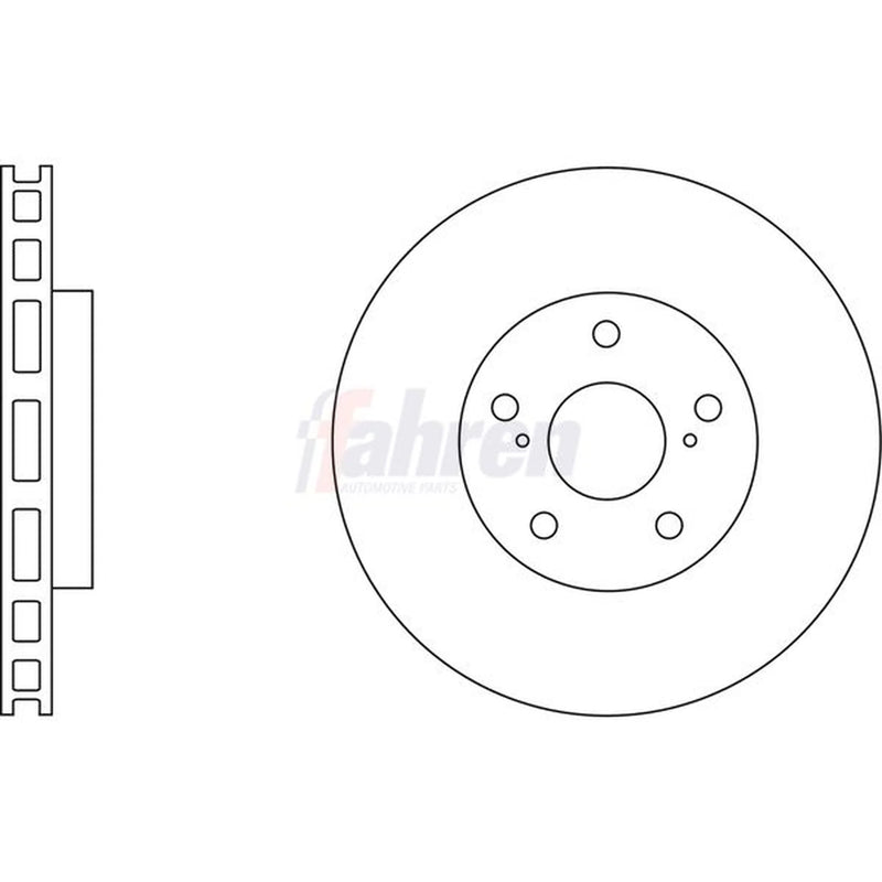 Fahren 2 x Vented Front Brake Discs FBD6526-x2