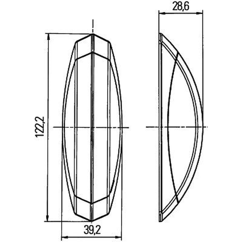 Hella End-Outline Marker Lamp Lateral Mounting 2XS 008 479-011 X 830 180 206