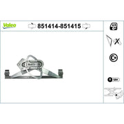Valeo Electric Window Regulator Lifter Right Front 851415