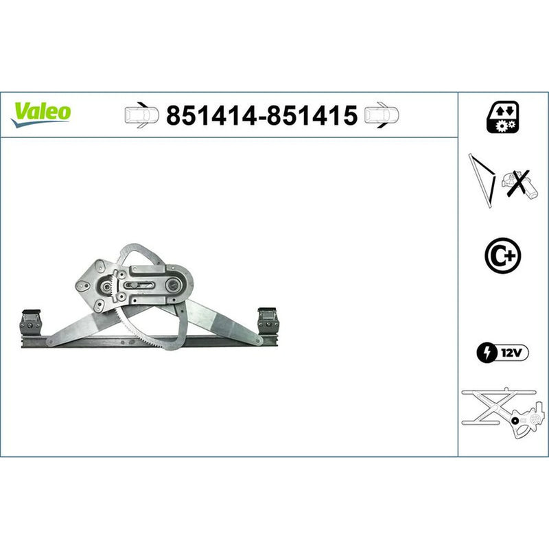 Valeo Electric Window Regulator Lifter Right Front 851415
