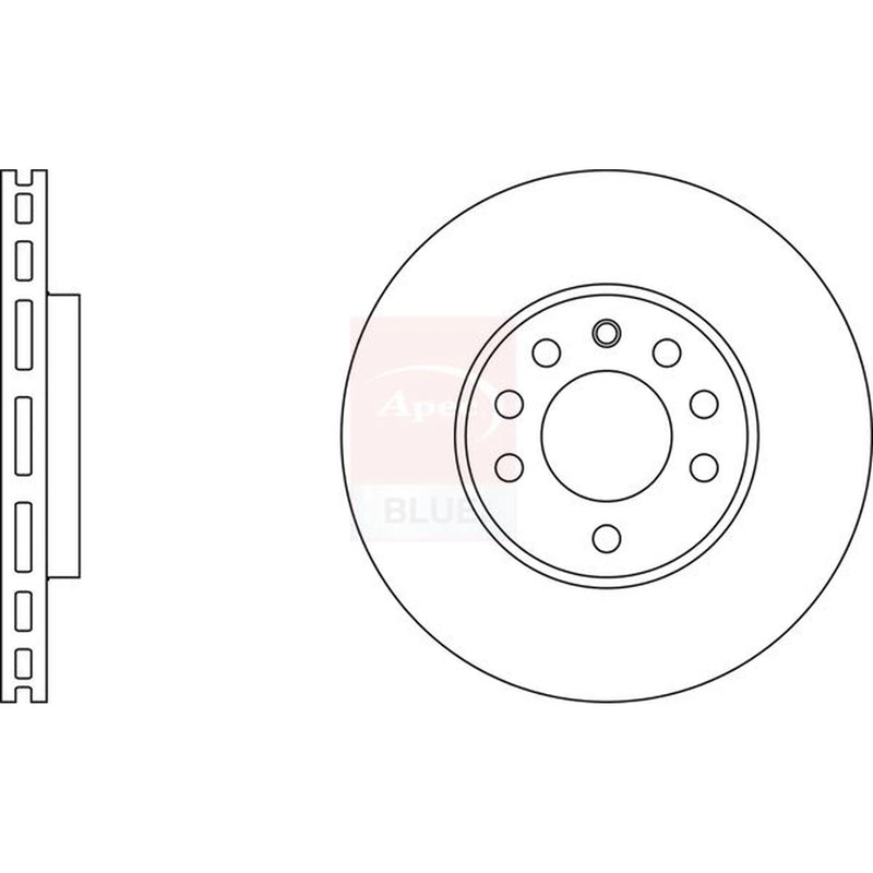 Apec 2 x Vented Front Brake Discs SDK6060-x2