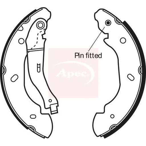 Apec Brake Shoe Set Axle Kit SHU637