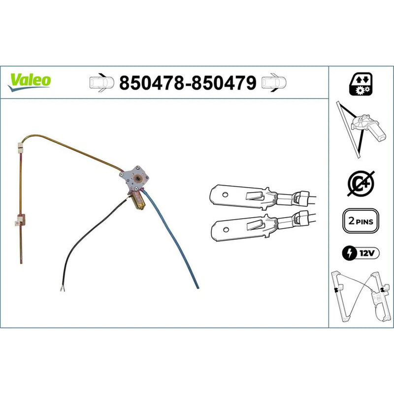 Valeo Electric Window Regulator Lifter Left Front 850478